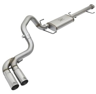 afe rebel series 3in stainless steel cat-back exhaust system w/polished tips 07-14 toyota fj cruiser 49-46030-p - image
