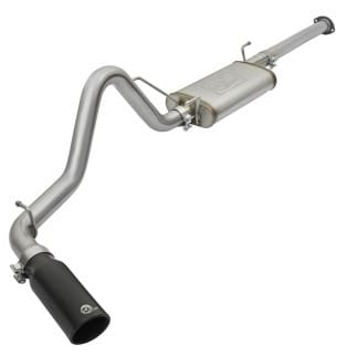 afe machforce xp cat back ss exhausts black tips 05-12 toyota tacoma l4-2.7l 49-46031-b - image