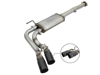 afe power rebel series 3in 409ss cat-back exhaust w/ black tips 05-15 toyota tacoma v6-4.0l 49-46033-b - image