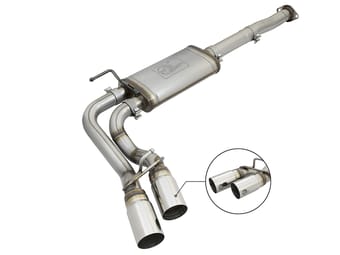 afe power rebel series 3in ss cat-back exhaust w/ polished tips 2005-2015 toyota tacoma v6-4.0l 49-46033-p - image