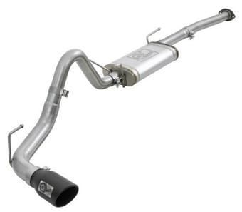 afe mach force-xp 2-1/2in 304 ss cat-back exhaust w/black tips 2016+ toyota tacoma l4-2.7l / v6-3.5l 49-46042-b - image