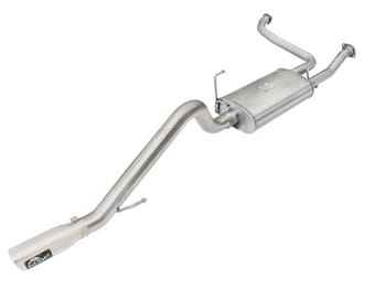 afe machforce xp exhaust cat-back 2.5/3in ss-409 w/ polished tip 05-15 nissan xterra v6 4.0l 49-46110-p - image