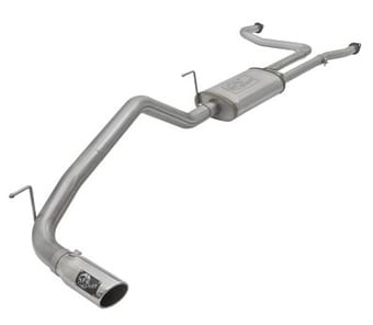 afe mach force-xp 2-1/2in cat-back exhaust system w/ polished tip 16-17 nissan titan xd v8 5.6l 49-46125-p - image