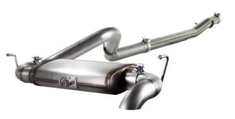 afe machforce xp exhausts cat-back/hi tuck ss-409 exh cb/ht jeep wrangler 4dr 2012 v6-3.6l 49-46220 - image