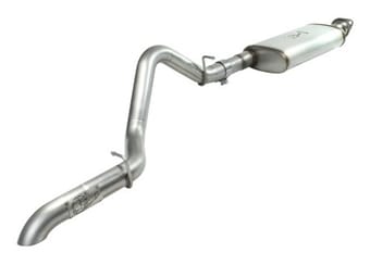 afe machforce xp exhaust cat-back ss-409 04-06 jeep wrangler tj unl l6 4.0l 2.5in off-road no tip 49-46229 - image