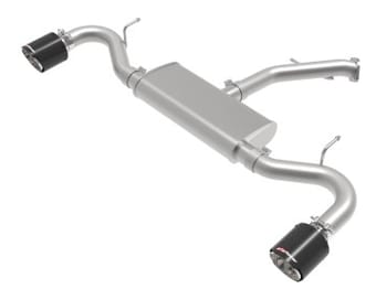 afe takeda 2.5in 409 ss axle-back exhaust system carbon fiber 18-20 hyundai elantra gt l4-1.6l(t) 49-47016-c - image