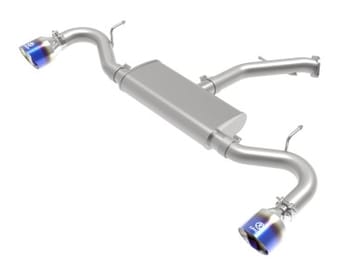 afe takeda 2.5in 409 ss axle-back exhaust system blue flame 18-20 hyundai elantra gt l4-1.6l(t) 49-47016-l - image
