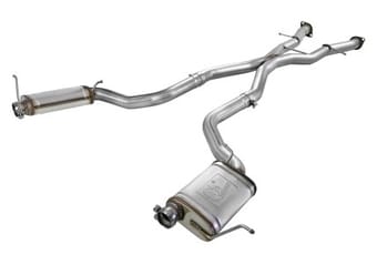 afe machforce xp cat-back exhaust stainless no tips 12-15 jeep grand cherokee srt/srt-8 v8 hemi 6.4l 49-48053 - image