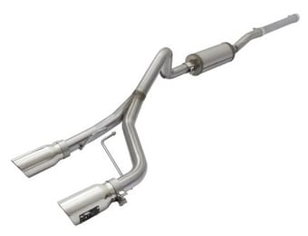 afe rebel series cb 2.5in dual center exit ss exhaust w/ polish tip 07-15 jeep wrangler 3.6l/3.8l v6 49-48056-p - image