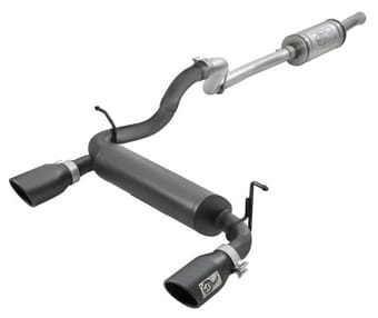 afe rebel series 2.5in 409 ss cat-back exhaust system w/ black tips jeep wrangler (jl) 2018 v6 3.6l 49-48066-b - image