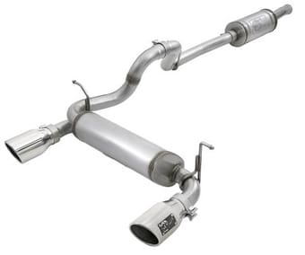afe rebel series 2.5in 409 ss cat-back exhaust w/ polished tips 2018+ jeep wrangler (jl) v6 3.6l 49-48066-p - image