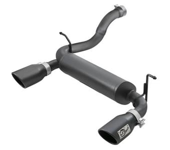 afe rebel series 2.5in 409 ss axle-back exhaust w/ black tips 2018+ jeep wrangler (jl) v6 3.6l 49-48067-b - image