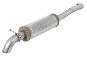 afe rock duster 3in 409 ss cat-back before axle turn-down exhaust 2018+ jeep wrangler (jl) v6 3.6l 49-48069 - image