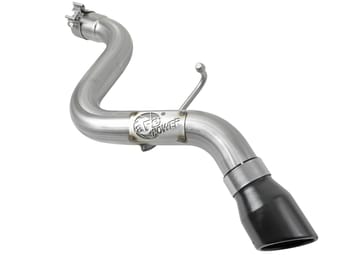 afe mach force-xp axle-back exhaust system w/black tip 18-22 jeep wrangler l4-2.0t / v6-3.6l 49-48070-1b - image