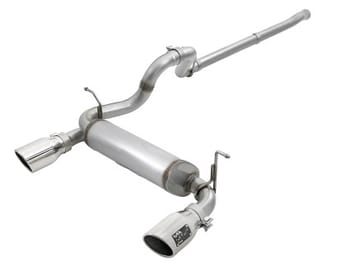 afe rebel series 2.5in 409 ss cat-back exhaust w/ polished tips 18-19 jeep wrangler (jl) v6 3.6l 49-48076-p - image