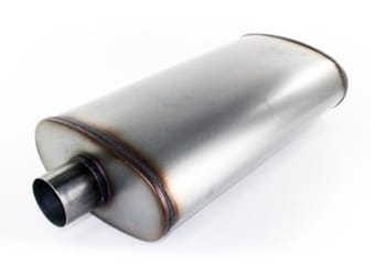 afe machforce xp exhausts mufflers ss-409 exh muffler 3in/out 5x11 body brushed 49-91010 - image