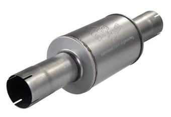 afe atlas exhausts mufflers al steel exh muffler 4 id in/out 8 dia x 12l al 49-91014 - image