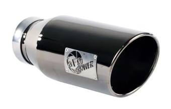 afe machforce xp exhausts tips ss-304 exh tip 4in x 6out x 15l bolt-on (blk chrome) 49-92018-bc - image