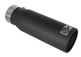 afe machforce xp exhausts tips ss-304 exh tip 3in x 4out x 12l bolt-on (blk) 49-92043-b - image