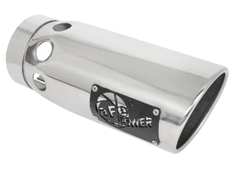 afe power intercooled tip stainless steel - polished 4in in x 5in out x 12in l bolt-on 49t40501-p121 - image
