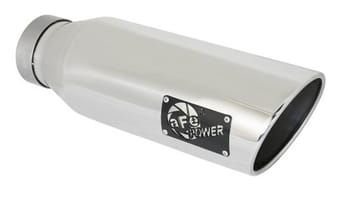 afe mach force-xp 409 ss exhaust tip 4in in x 6in out x 18in l bolt-on right 49t40601-p18 - image