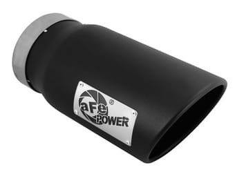 afe diesel exhaust tip bolt on black 5in inlet x 6in outlet x 12in long 49t50601-b12 - image