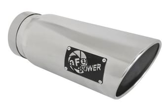 afe machforce-xp 5in inlet x 6in outlet x 15in length polished exhaust tip 49t50601-p15 - image
