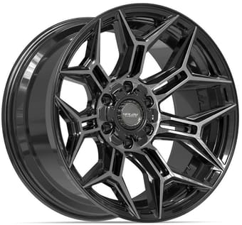20x10 4play off-road 4p40 gloss black brushed & tinted 6x135 | 6x139.7/5.5 -18mm - image