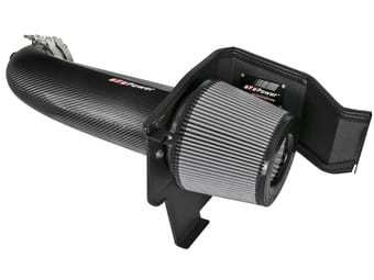 afe power magnum force carbon fiber stage 2 track series pro dry s cais - 11-22 dodge challenger/charger 11-22 chrysler 300 v8 51-12162-c - image
