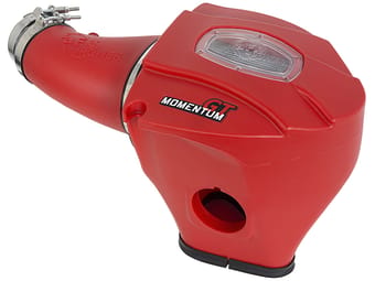 afe power momentum gt limited edition cold air intake 11-22 dodge challenger/charger srt // 12-14 chrysler 300 - red 51-72203-r - image