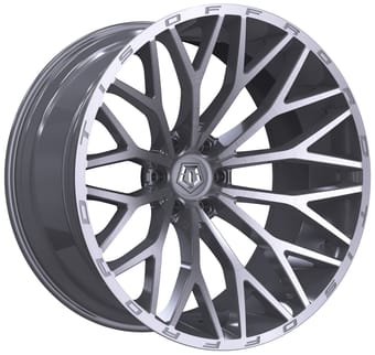 18x9 tis off-road 566bsm brushed silver & milled (6-lug) 6x135 18mm - image