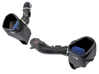 afe track series stg 2 carbon fiber intake w/pro 5r media 15-20 bmw m3/m4(f80/82/83) l6-3.0l(tt) s55 57-10006r - image