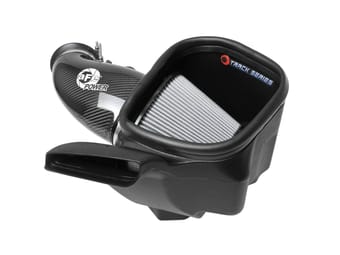 afe 12-21 jeep grand cherokee 6.4l track series carbon fiber cold air intake w/pro dry s filter 57-10014d - image