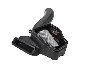 afe 15-19 vw golf r (mkvii) l4-2.0l (t) track series carbon fiber intake system w/ pro dry s filter 57-10016d - image