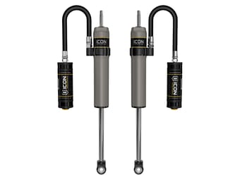 icon 1996-2002 toyota 4runner, 0-2" lift, rear, v.s. 2.5 aluminum series shock absorbers, remote reservoir, pair 57800p - image
