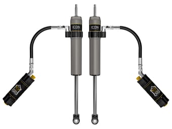 icon 2024-2025 toyota tacoma, 0-1" lift, rear, v.s. 2.5 aluminum series shock absorbers, remote reservoir w/ cdcv, pair 57808cp - image