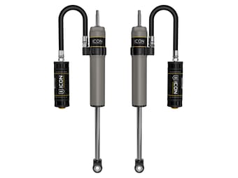 icon 2022-2024 toyota tundra, 3-3.5" lift, rear, v.s. 2.5 aluminum series shock absorbers, remote reservoir, pair 57841p - image