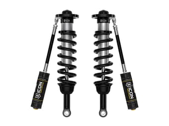 icon 2022-2025 toyota tundra 1.25-3.5" lift/2023-2025 sequoia 3-4.5" lift, front, v.s. 2.5 series coilover kit, remote reservoir, pair 58770 - image