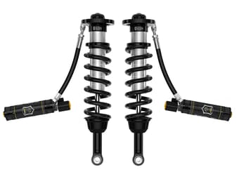 icon 2022-2025 toyota tundra 1.25-3.5" lift/2023-2025 sequoia 3-4.5" lift, front, v.s. 2.5 series coilover kit, remote reservoir w/ cdev, pair 58770e - image