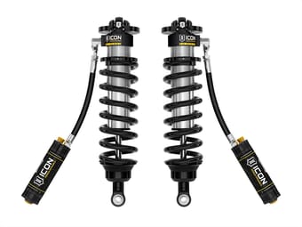 icon 2022-2025 toyota tundra 1.25-3.25" lift/2023-2025 sequoia 3-4.25" lift, v.s. 3.0 series front coilover kit, remote reservoir w/ cdcv, pair 58775c - image