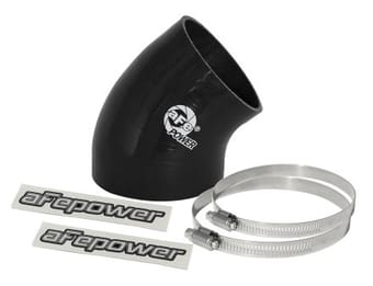 afe magnumforce cold air int sys spare parts kit (4-3.5in id x 40 deg) elbow reducing coupler - blk 59-00047 - image