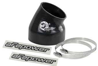 afe magnum force silicone replacement coupling kit 4in id x 30 deg. elbow coupler - black 59-00097 - image