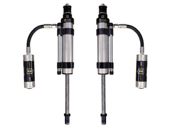 icon 2005-2023 toyota tacoma, 0-1.5" lift, rear, 2.5 omega bypass remote reservoir shocks, pair 59905p - image