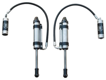 icon 2007-2014 toyota fj cruiser/2003-2024 toyota 4runner/2003-2009 lexus gx470, 0-3.5" lift, 2.5 vs omega bypass remote reservoir, front secondary shocks pair 59906p - image