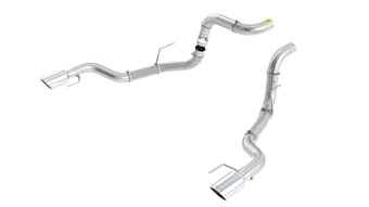 borla 17 - 20 ford raptor 3.5l at rwd cc short bed/ec standard bed 3in tailpipe assembly w/ ss tips 60640 - image