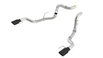 borla 17 - 20 ford raptor 3.5l at rwd cc short bed/ec standard bed 3in tailpipe assembly w/ black tips 60640bc - image