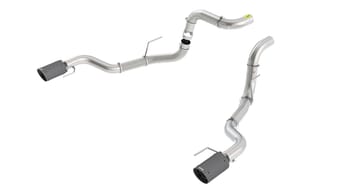 borla 17 - 20 ford raptor 3.5l at rwd cc short bed/ec standard bed 3in tailpipe assembly w/ cf tips 60640cfba - image