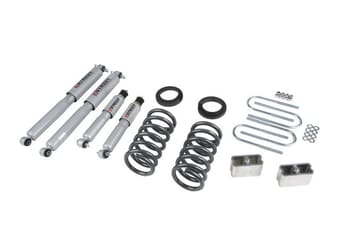 belltech lowering kit with sp shocks 82-04 s10 / s15 - std cab pickup only (4 & 6 cyl.) & 83-97 s10 blazer / jimmy (4 & 6 cyl.) & 96-03 isuzu hombre (4 & 6cyl.) 630sp - image