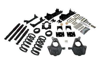 belltech lowering kit with nd2 shocks 01-06 silverado/sierra 1500 2wd (ext cab) & 2007 classic silverado/sierra 1500 2wd (ext cab) 671nd - image