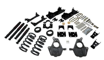 belltech lowering kit with nd2 shocks 01-06 silverado/sierra 1500 2wd (ext cab) & 2007 classic silverado/sierra 1500 2wd (ext cab) 672nd - image